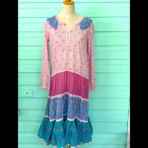 Blue Boheme Midi Dress